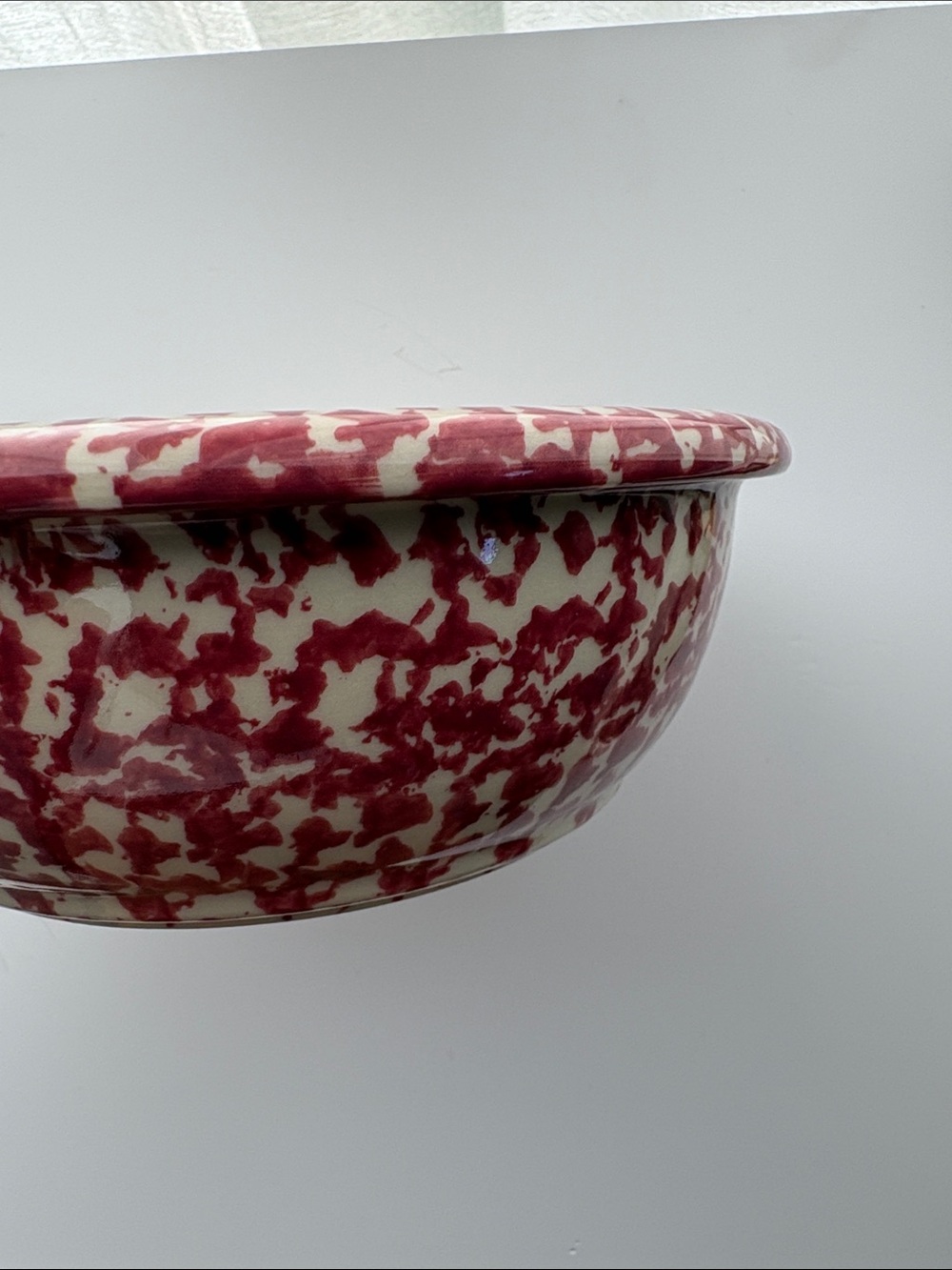 Vintage Gerald E. Henn Roseville Spongeware “Old Glory” Blue Star Bowls (2) - Picture 4 of 7